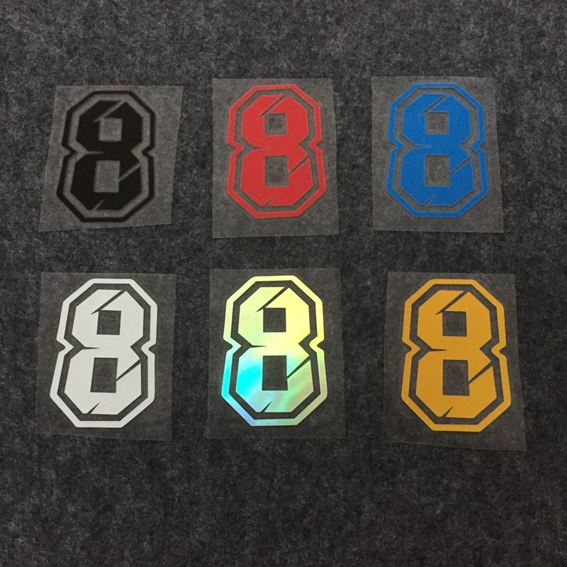 Arabic Numbers Decorative Paster Car Racing Motorcycle Head Stickers DIY Refit Reflective Waterproof Sticker 0123456789 Decals