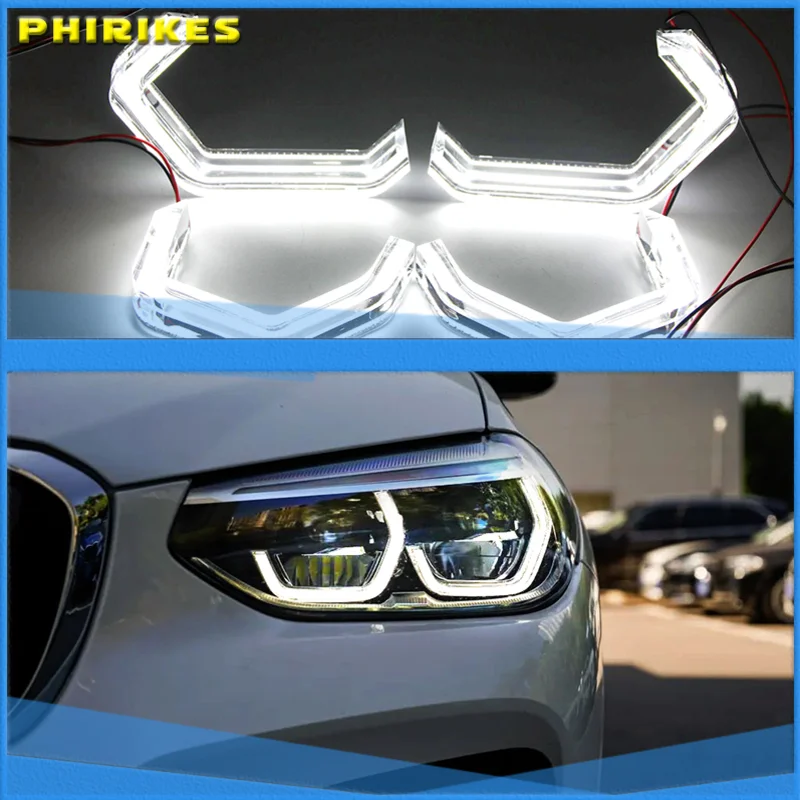 4Pcs M4 Iconic Style LED Crystal Angel Eye Kit Eyes Kits For BMW X3 E83 F25 X5 E70 F15 F85 X6 E71 E72 Z4 E85 E86 E89