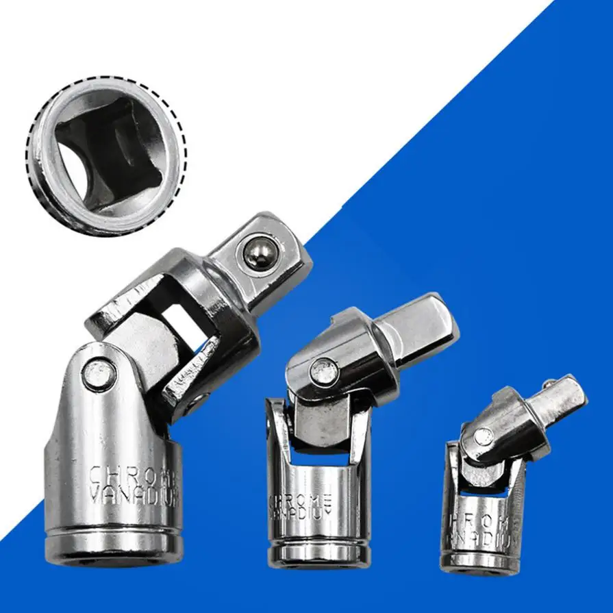 Wrench Sleeve 360 Degree Socket Wrench Joint Swivel Knuckle Joint Air Impact Wobble Socket Adapter Hand Tool 1/2 3/8 1/4