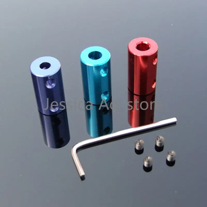 

15pcs Cylinder Rigid Couplings Aluminum Alloy Shaft Coupling Motor Connector Car Ship Model Coupling Flexible Decoupler