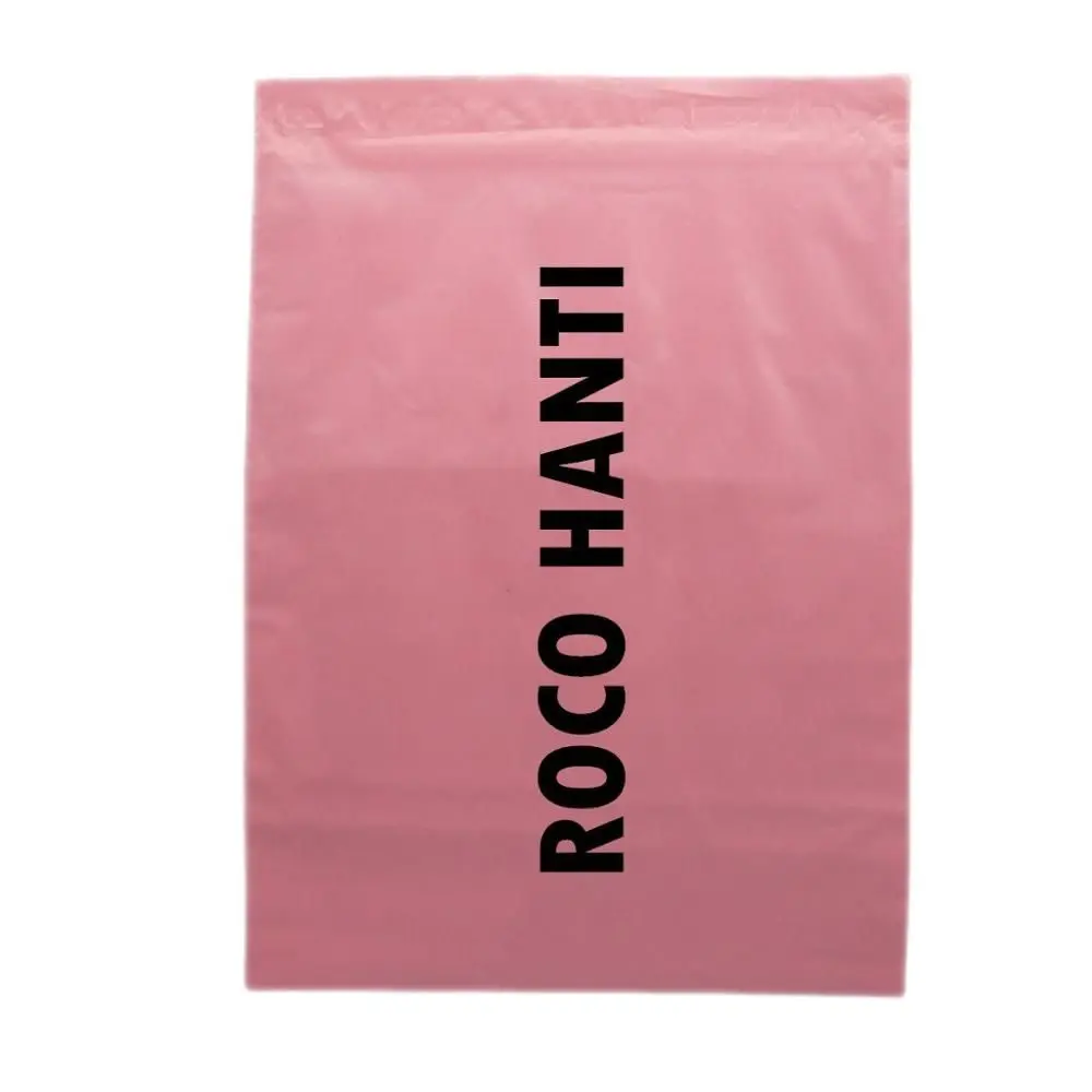 

100x Custom logo Printed Baby Pink Color Satchels Post Bags Poly Mailing Bags for Clothing Shop Shipping Gift Packaging Bags