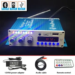 KENTIGER HY-V10 Télécommande Bluetooth Amplificateur Avec USB TF FM Radio AUX en Fonction Accueil Carte Amplificador DC 12V Dans