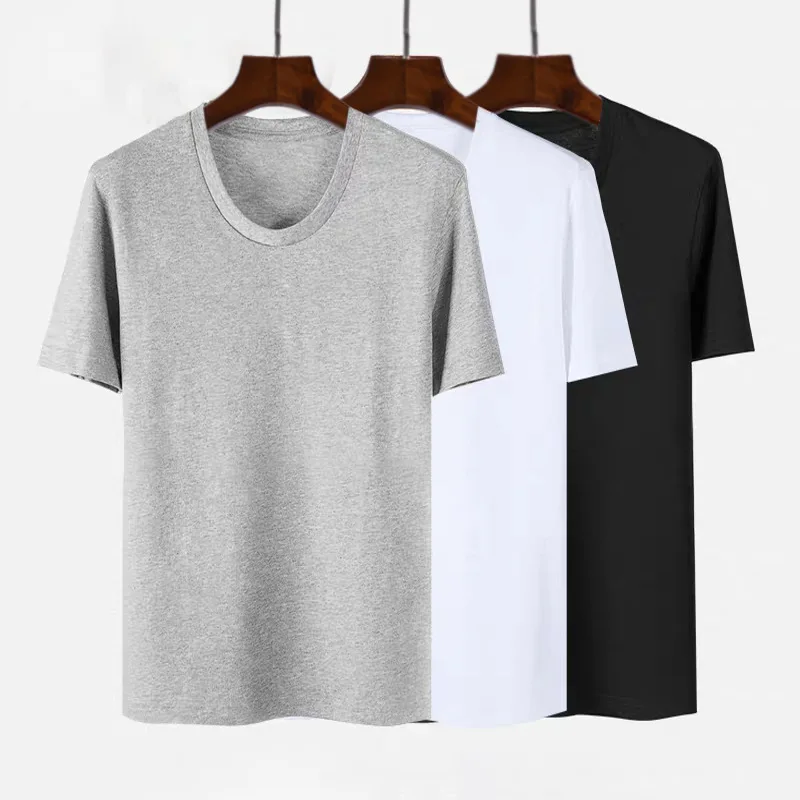 Men Undershirts Underwear Cotton Absorb Sweat Man Elastic T Shirt Male O Neck Short Sleeves Top Solid Plus Size Mens Undershirt