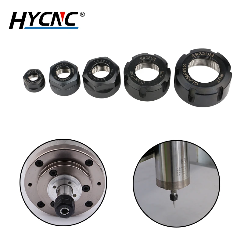 Imagem -03 - Máquina de Gravura Cnc com er Collet Nut Fresadora Pinça Braçadeira Porca Sextavada Er11a Er16a Er20a Er25a Er32um