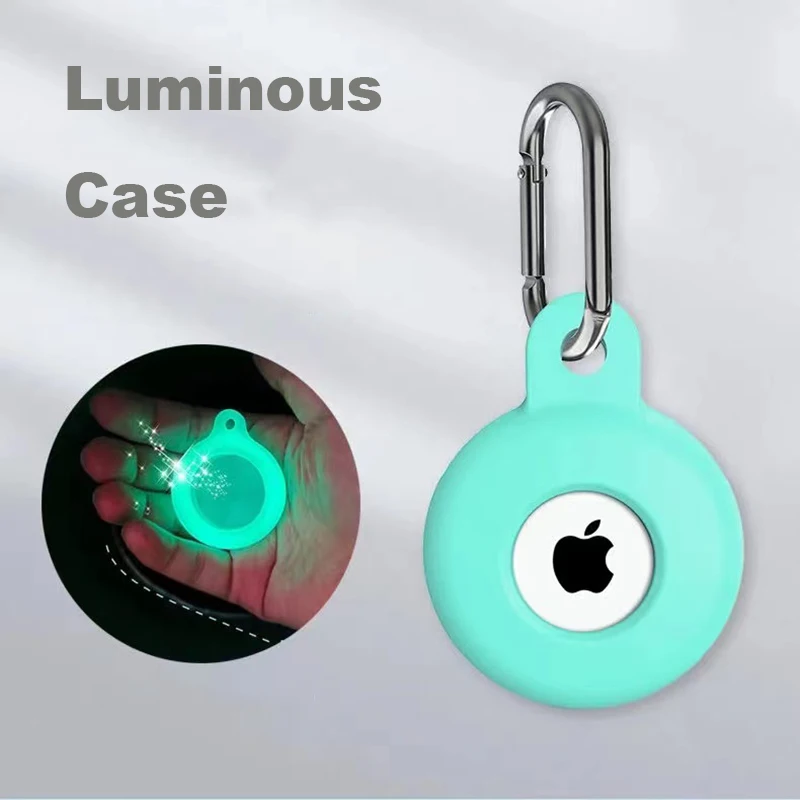 Luminous Case for Apple Airtags Wireless Tracker Keychain Cover for Air Tags Case Holder Tag Cases with Buckle Glow In The Dark