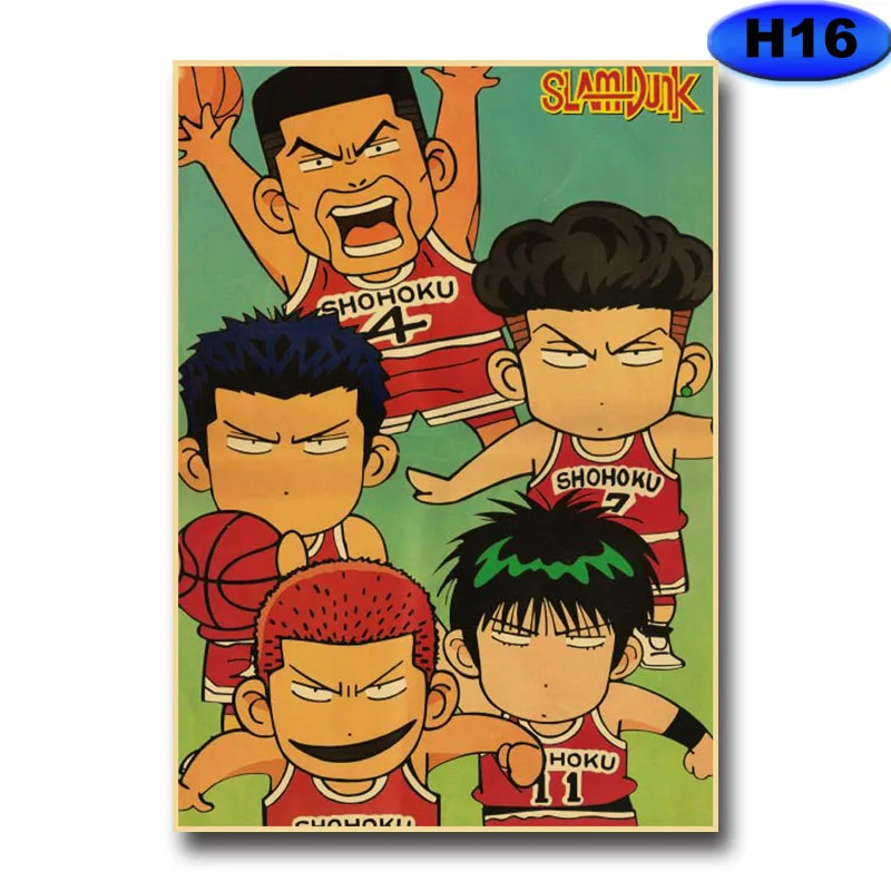 Japan Basketball Sla Dunk Anime Posters Canvas Painting Abstract Figure Cuadros Canvas Wall Art Posters Living Room Home Decor