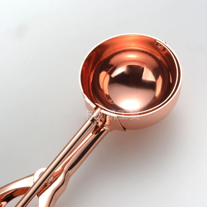 Rose Gold Ice Cream Spoon Stainless Steel Ice Cream Tool Cookie Scoop Icecream Spoon Kitchen Sticks Mashed Potatoes Watermelon