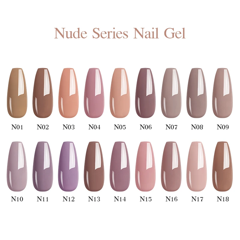 NAILCO Coffee Brown Nude Series Color Transparent Jelly Nail Gel Hotselling In Winter Gel Varnish Soak off UV Gel Nail Arts