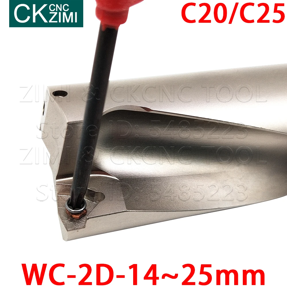 WC 2D Kedalaman U Bor C20 C25 14-25Mm Indexable Bor Cepat Air Bor U Bor CNC bubut Alat untuk WCMX WCMT Mengubah Sisipan
