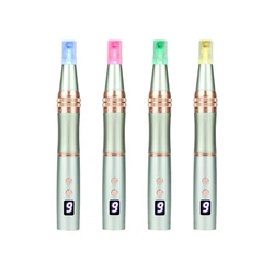6 prędkości 4 kolorowa lampa LED dermapen pielęgnacji skóry twarzy do użytku domowego kosmetyczny automatyczny zestaw do terapii mezo