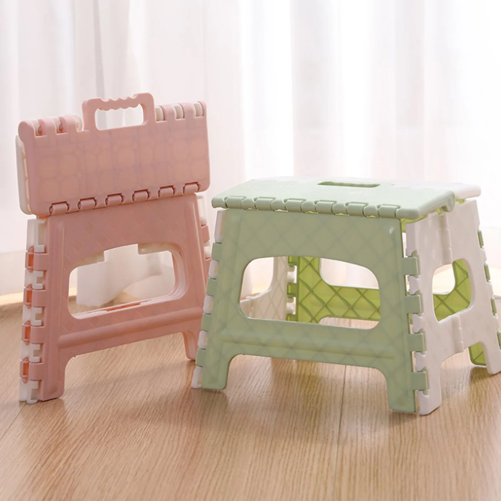 PP Multi-purpose Plastic Folding Stool, for Home Train, Outdoor Storage, Home Storage Accessory, Bathroom,