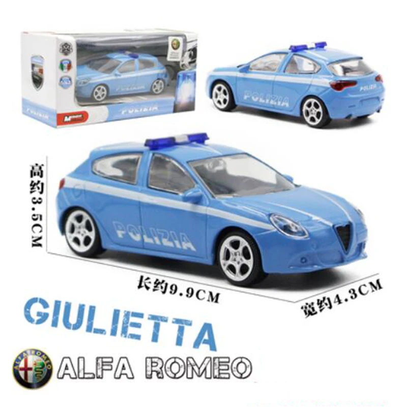 Car Model Toy 1:43 Scale Metal Alloy Car Vehicle Alfa Romeo sports Police Car Model Toy Diecast Vehicles F Kid Collection