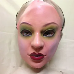 New Realistic Female Halloween Costume Cosplay Props Masquerade Party Latex Mask bald-headed beauty Sexy Girl Crossdress Masks