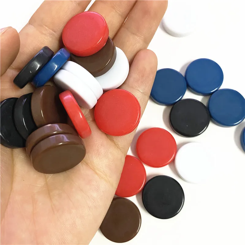 60Pcs/Set 20*5mm Backgammon Game Piece Blank Glossy Chips Coins Pawn Chess Accessories