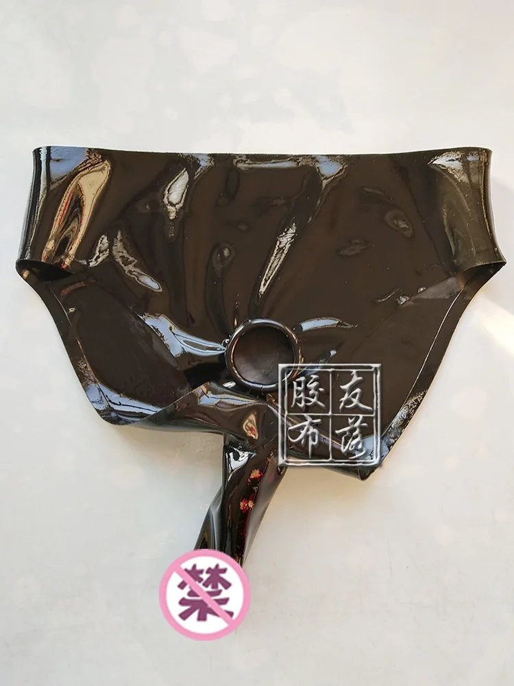 سراويل داخلية للرجال من اللاتكس بفتحات حلقية مفتوحة مع الواقي الذكري مصنوعة حسب الطلب 0.4 مم