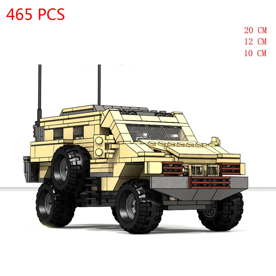 ร้อนทหาร WW2 US Army Modern Technical เปอร์เซียอ่าวสงคราม Hummers ยานพาหนะอาวุธอุปกรณ์ Building Blocks อิฐของเล่น