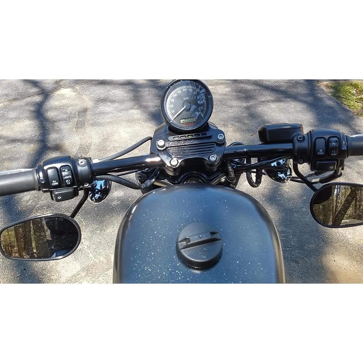 7/8 inch Motorcycle Handlebar 22mm Black Drag Straight Bar Cafe Racer for Honda Kawasaki Yamaha Suzuki Chopper Bobber