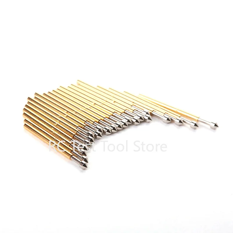 100PCS P75-E2 Spring Test Probe Pogo Pin Test Pin Dia 1.02mm Conical Head Dia 1.30mm Length17mm P75-E Test Tool For PCB Test