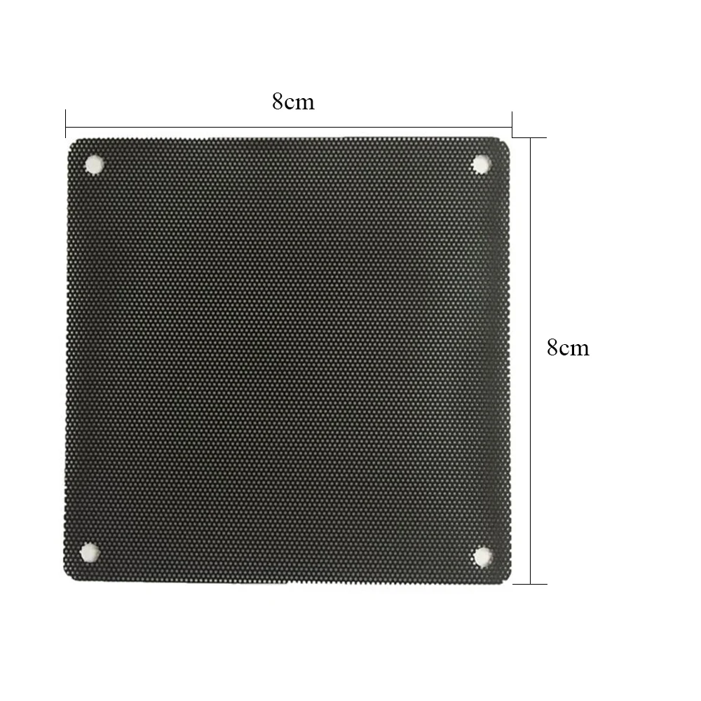 4pcs Washable 8cm PVC Black Dustproof Covers For Desktop Fan Cooling Protector Computer Gaming Case Dust Covers Filter Cover