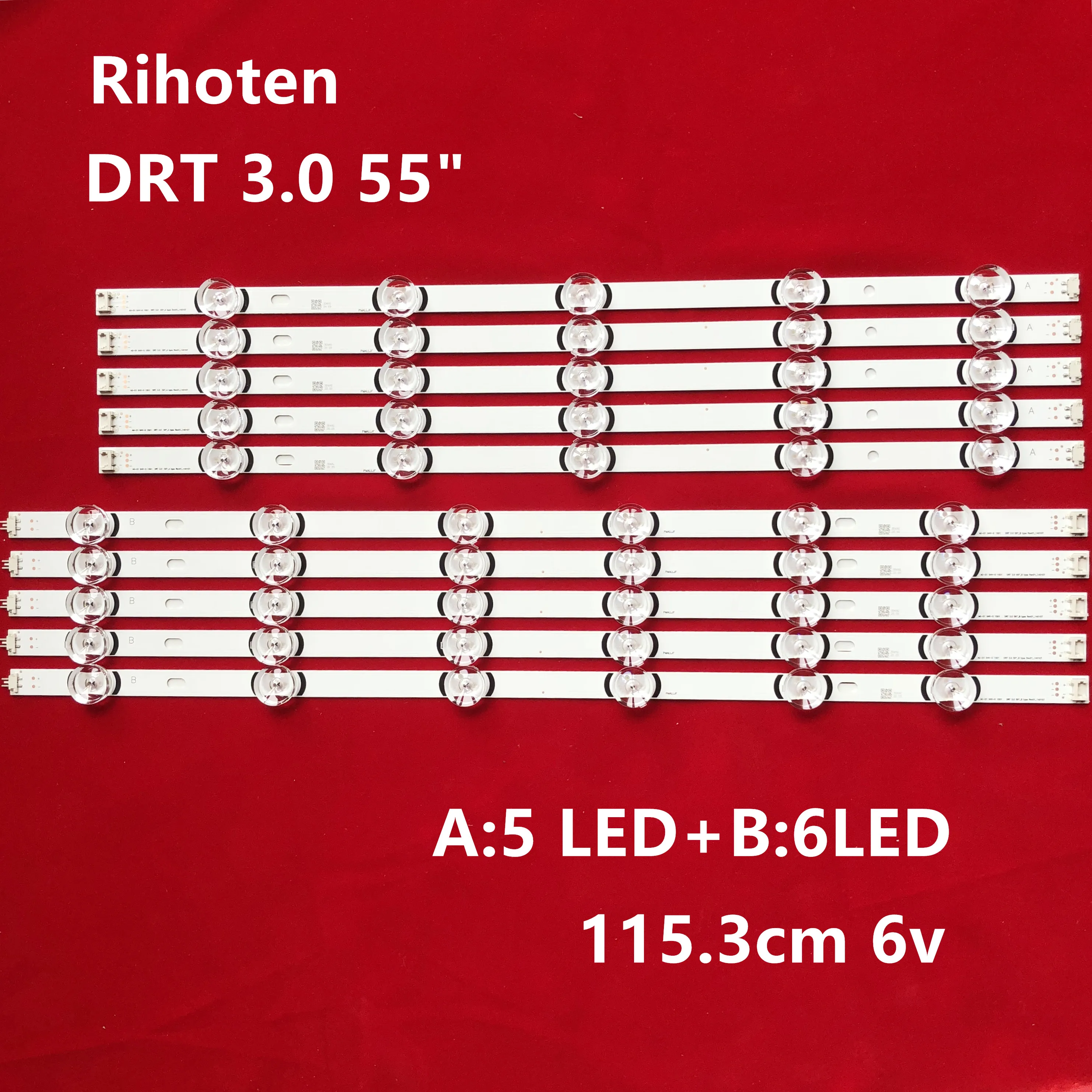 1set=10pcs 55LB650V 55LB5900 55LB652V LED strip for  Innotek drt 3.0 55