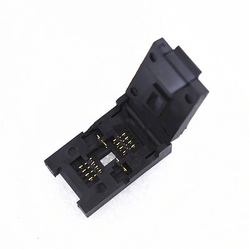QFN8/DFN8/WSON8 ICsocket pitch1.27 ICsize6x8 High Current Socket Clamshell Test Socket ZIF Adapter Kelivn Socket 30V 50mΩ