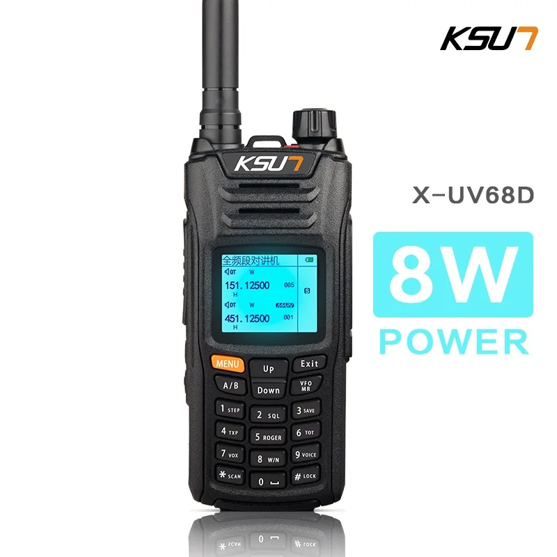 

Walkie Talkie Long Range VHF UHF Two-way Radio Station 999 Channel Radio Transceiver 10KM VOX Hunting Talkie Walkie KSUN UV68D