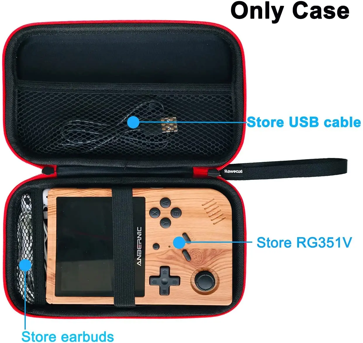 Hard Carrying Case for RG351V Handheld Game Console