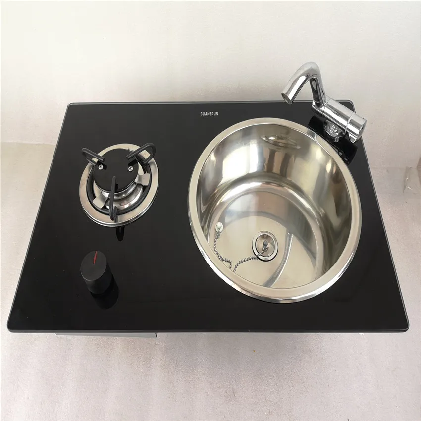 

1 Buner Gas Stove Hob Sink Combo 580*365*130mm Boat Caravan RV Camper GR-B213B