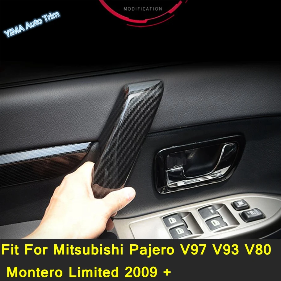 Lapetus Auto Styling Inner Door Armrest Handle Strip Cover Kit Fit For Mitsubishi Pajero V97 V93 V80 Montero Limited 2009 - 2021