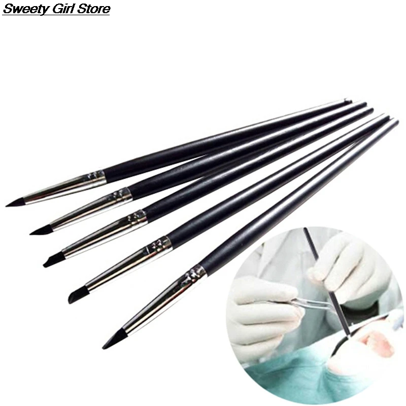 5 Pcs ทันตกรรมเรซิ่นปากกาแปรงทันตกรรม Shaping ซิลิโคนกาวคอมโพสิตซีเมนต์พอร์ซเลนฟันทันตแพทย์เครื่องมือทันตกรรม Lab เครื่องมือ