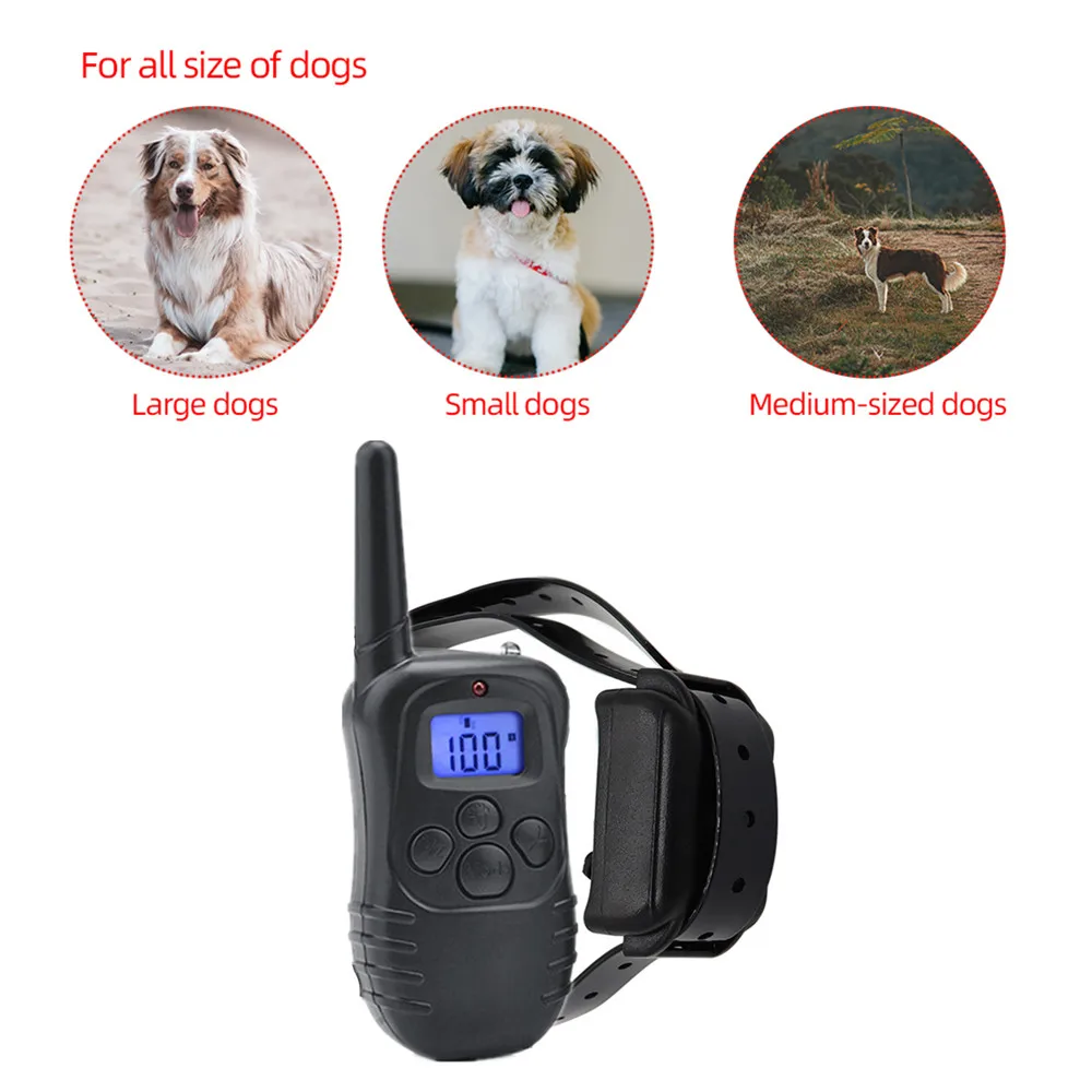 Dog Training Collar With Remote Electric Vibration Sound Shock Equipment Professional Noise Pet Bark Control Training Dog Collar