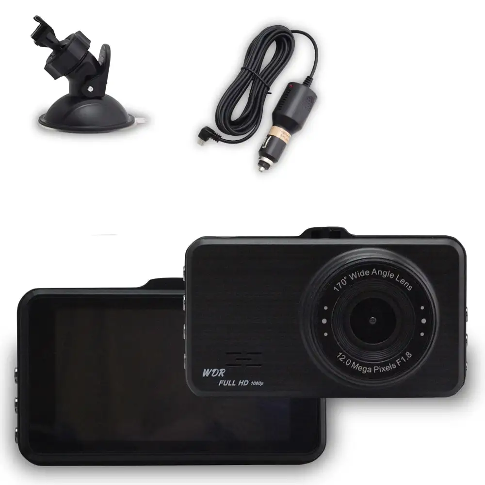 

Dash Cam Black Car DVR Camera 3inch Full HD 1080P Drive Video Recorder Registrator Auto Dashboard Dual Dashcam