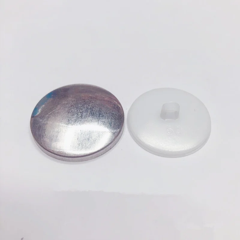 100set 16L-60L Fabric Covered Button Component Bread Top Flat Plastic Ring/Aluminum Back DIY Handmade Jewelry Accessories Trim