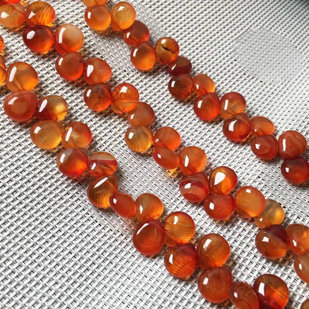 18cm Natural Stone Water Drop Shape Loose Beads Red agates Semi Finished String Bead for Jewelry Making DIY Bracelet Necklace