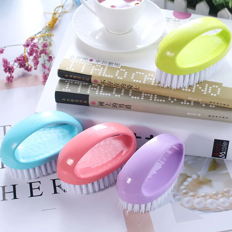 Colorful Cleaning Brush Household Housework Multifunctional Cleaning Tool Egg Shaped Durable Soft Bathroom Shoe Clothes Brush