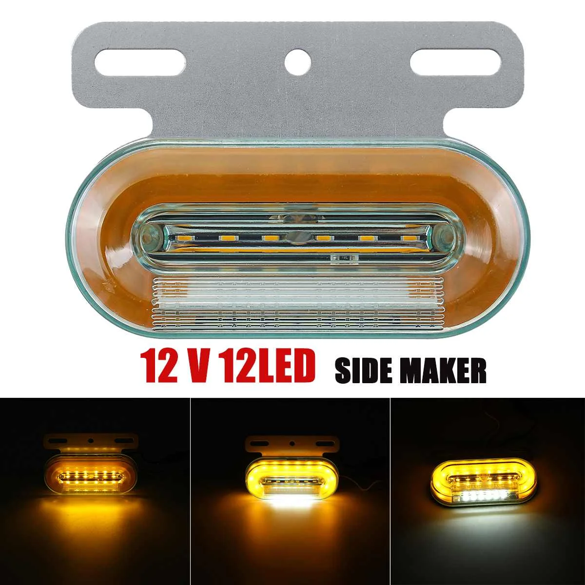 2/4PCS 12V 12LED Side Marker Lights Car External Lights Signal Indicator Lamps Warning Tail Light 3 Modes Trailer Truck Lorry