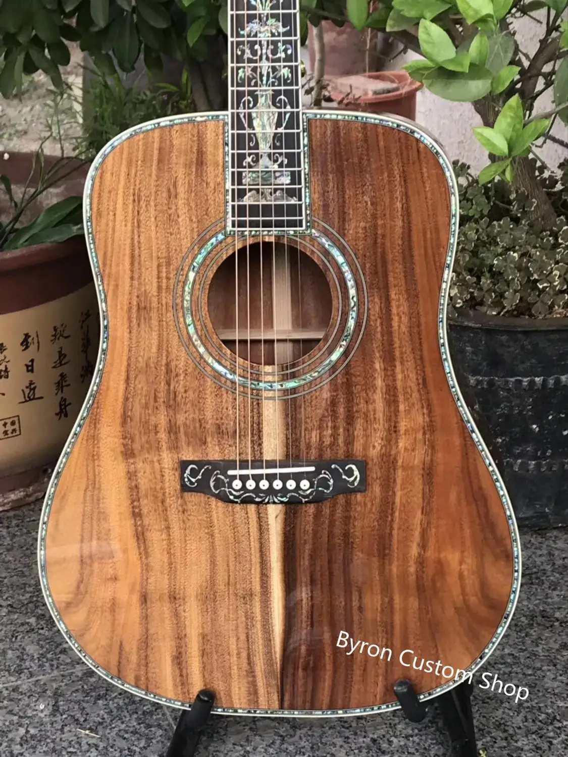 

free shipping factory wholesale custom acoustic guitar Tree of life inays 41 inch koa wood classic acoustic guitar