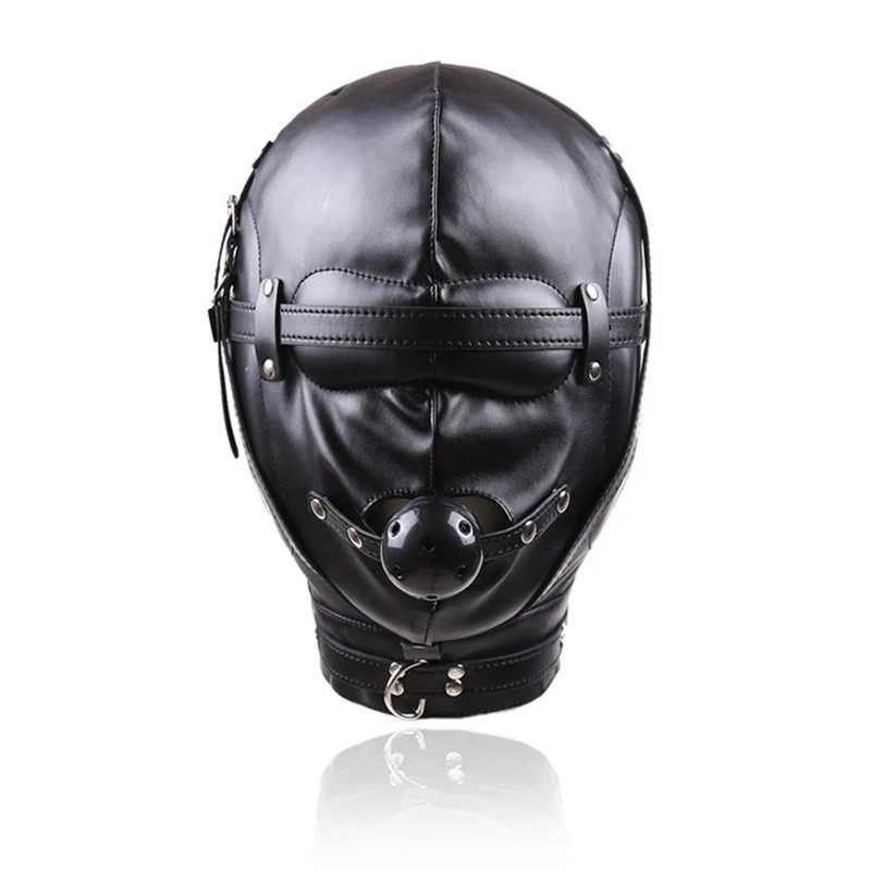 2023 New BDSM Bondage Mask With hollow Mouth Gag SM Totally Enclosed Hood Sex Slave Head Hood Sex Toys For Couples Sex product