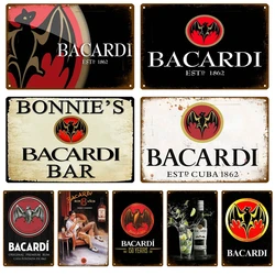Bacardi Beer Tin Sign Plaque Metal Sign Bar Poster Room Home Decoration Accessories Vintage Wall Decor On The Wall Mural Plate
