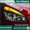닛산 2007-2016 용 헤드 라이트 Qashqai DRL 주간 주행 등 헤드 램프 LED 바이 제논 전구 안개등 자동차 액세서리 3
