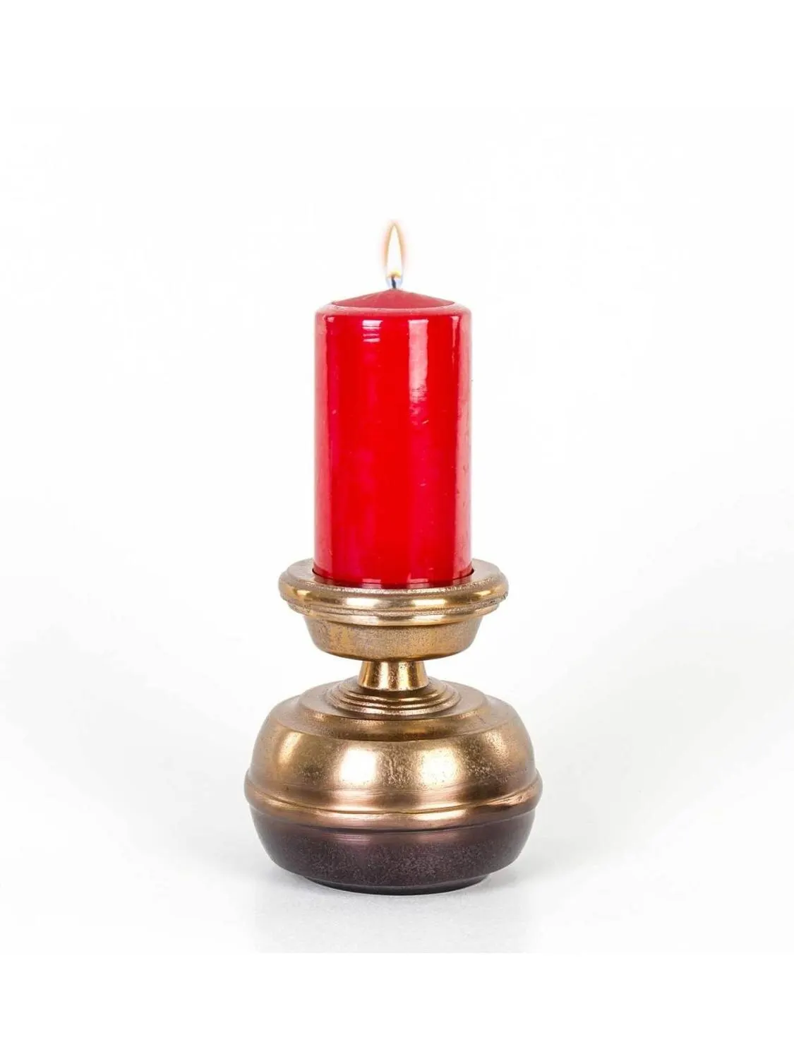 Decorative Metal Candle Holder Copper Color 15x15cm Alternative Lighting Shimmer Decorative Appearance Home Workplace Ambience