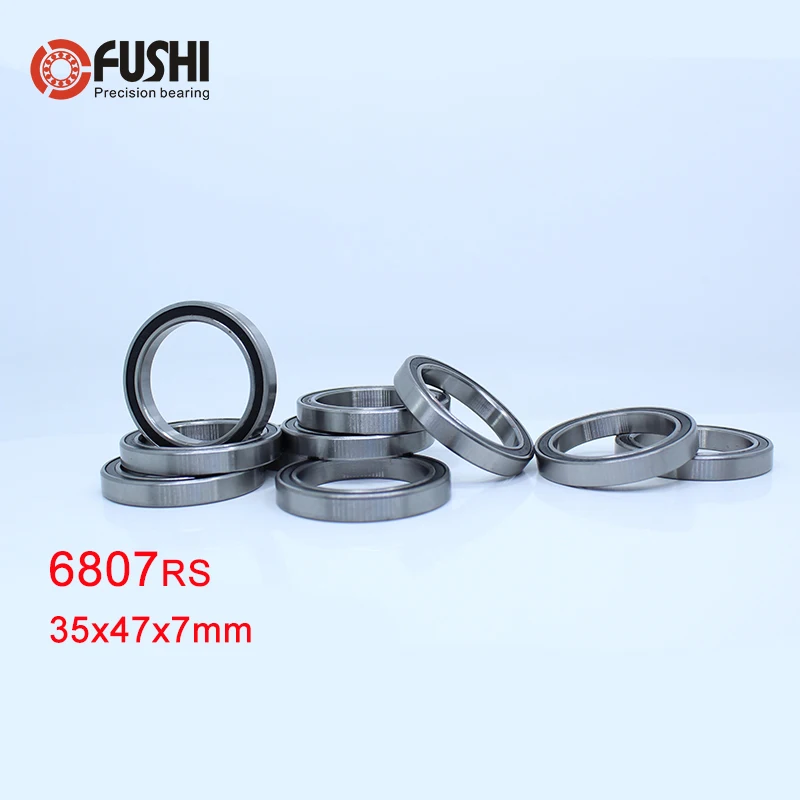 6807-2RS ABEC-1 10PCS 35x47x7 mm Metric Thin Section Double Sealed 6807 2RS Ball Bearings 6807RS 61807RS