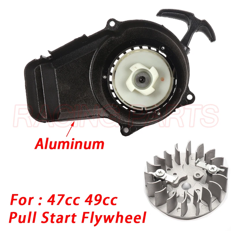 알루미늄 합금 Easy Pull Start Starter Flywheel for 47cc 49cc Pocket Mini Moto Dirt Bike Crosser ATV Quad Mini moto