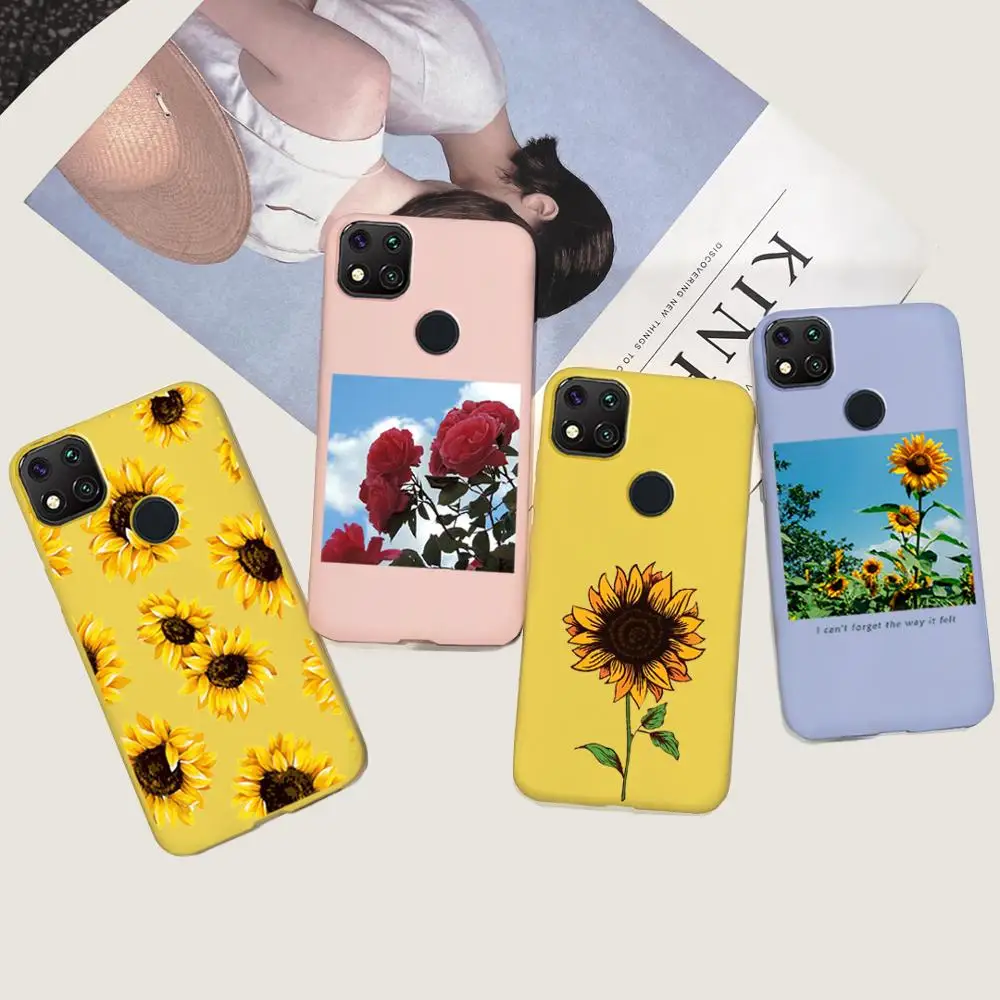 Fashion Beautiful Girls Pattern Phone Case For Xiaomi Redmi 9C NFC Cartoon Case Redmi 9C 9A 9 Candy Color Soft Silicone Cover