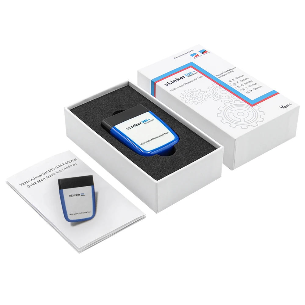 Vgate VLinker BM ELM327 V2.2 OBD2 Scanner Bluetooth-kompatibel 4.0 Auto-Diagnosegerät Bimmercode PK ELM 327 für BMW – Detail 13