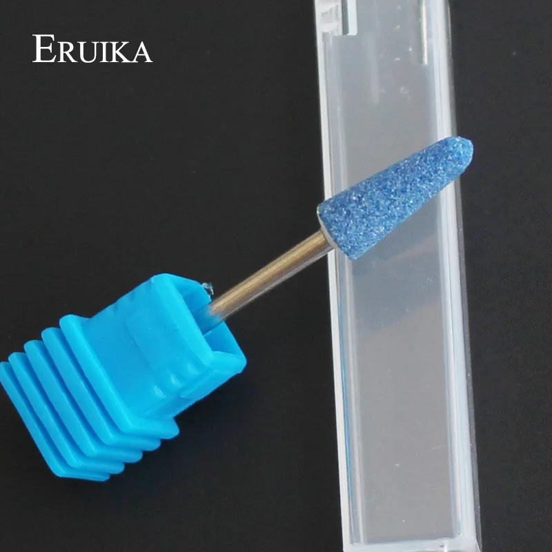 ERUIKA 1PC Blue Ceramic Stone Nail Drill Bit Corundum Matieral Electric Drill Apparatus For Manicure Accessory Nail Art Tools