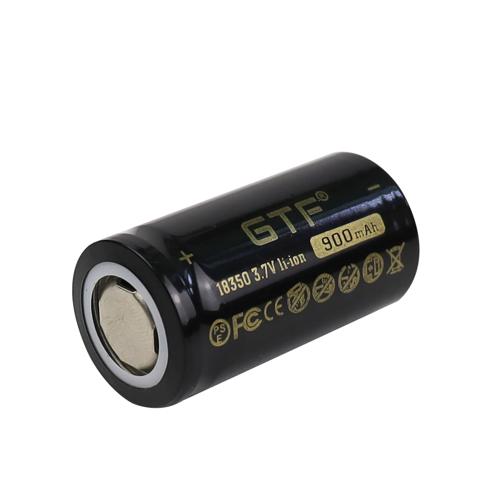 GTF 18350 3.7V 900mAh Lithium Ion Battery high power For electronic product 18350 Lithium ion Rechargeable Batteries