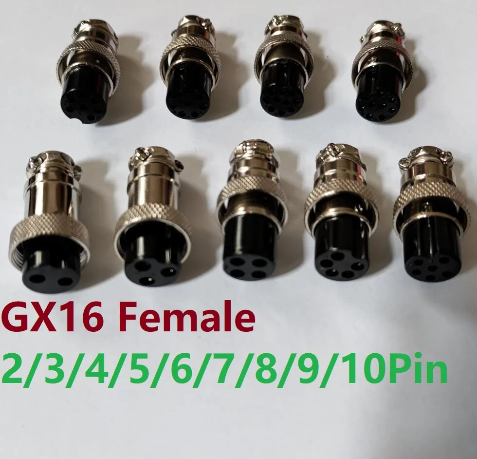 1PC GX16 2/3/4/5/6/7/8/9/10Pin 16mm Female Male Part Wire Panel Connector Aviation Plug Circular Socket