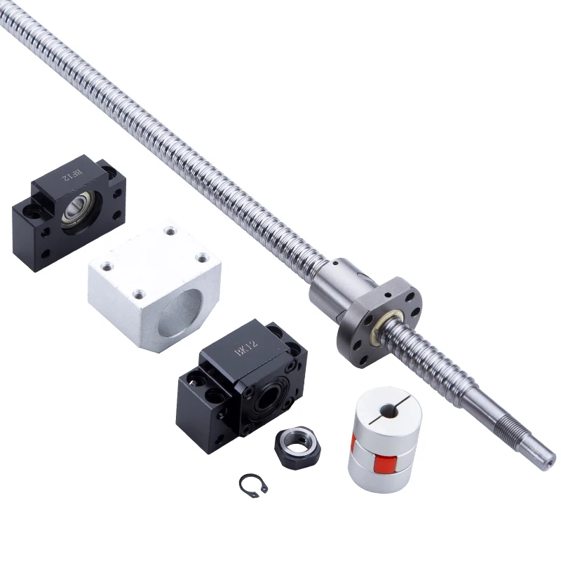 Imagem -05 - Trilho de Guias Lineares Quadradas de Módulo Cnc Conjuntos Hgr20 Mais Lâminas Hgh20ca Mais Extremidade de Parafuso Esférico Sfu2005 Usinado com Bkbf15 Mais Suporte de Porca Mais Acoplamento