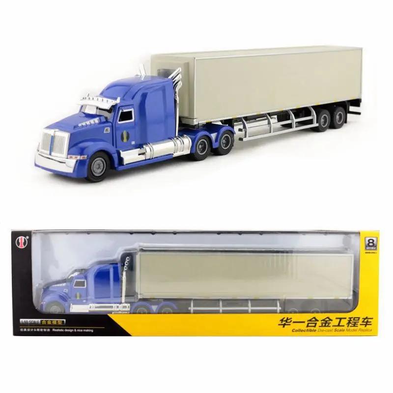 Alloy container heavy transport truck model,1:50 container truck toy,engineering car children's toy.free shipping